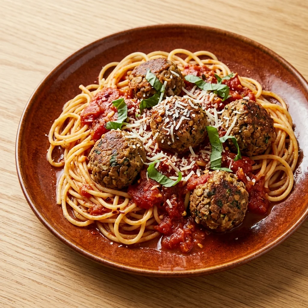 Vegan Spaghetti with Meatballs