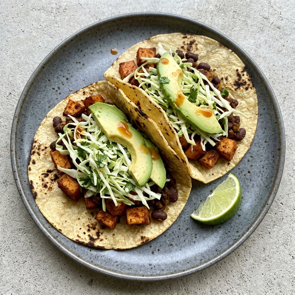 Vegan Sweet Potato Black Bean Tacos