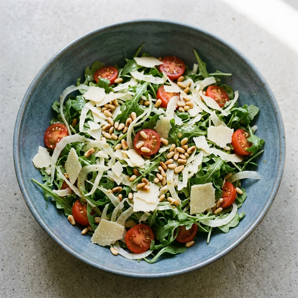 Vegan Arugula Salad with Lemon Vinaigrette
