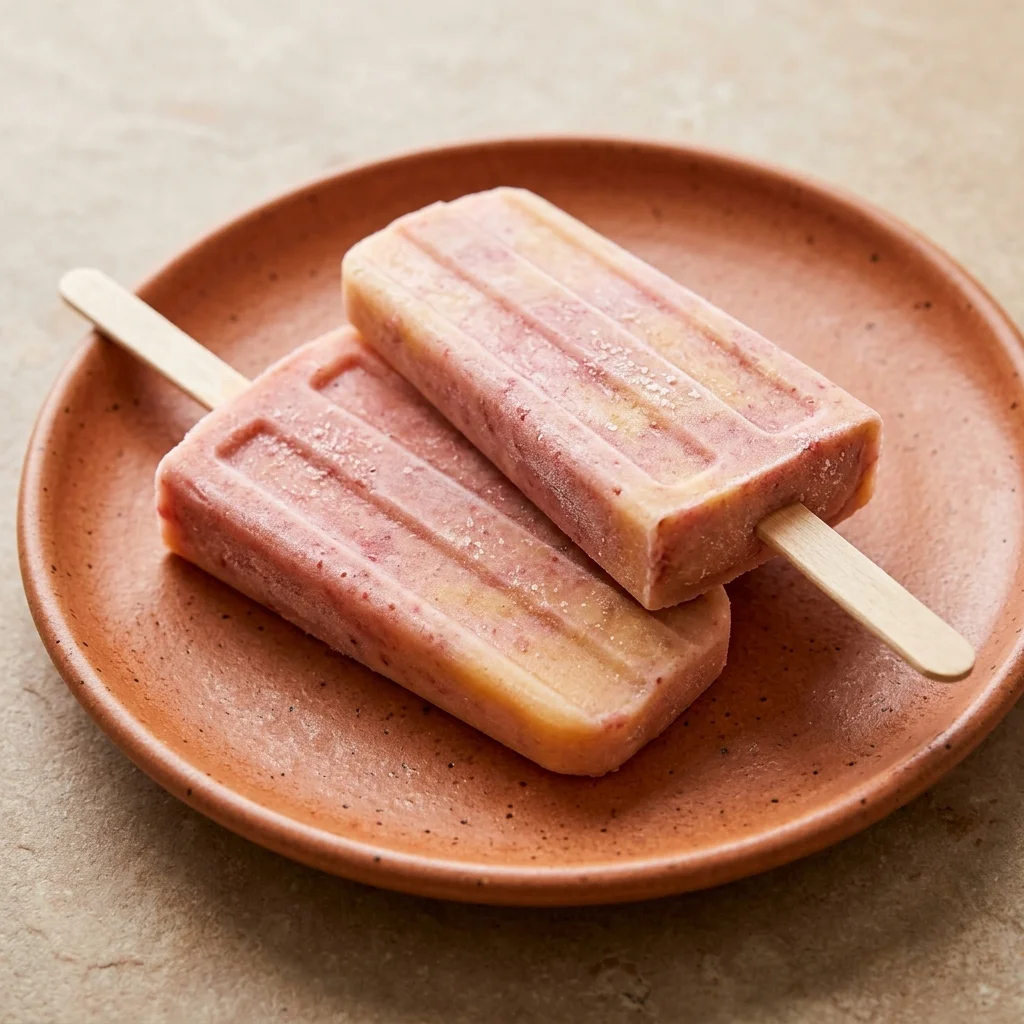 Vegan Strawberry Banana Smoothie Pops