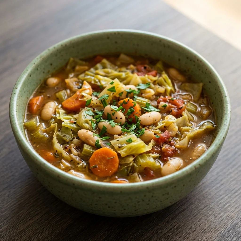 Vegan Cozy Cabbage Bean Soup