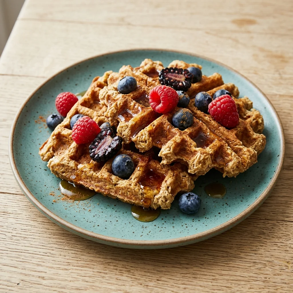 Banana Oat Waffles