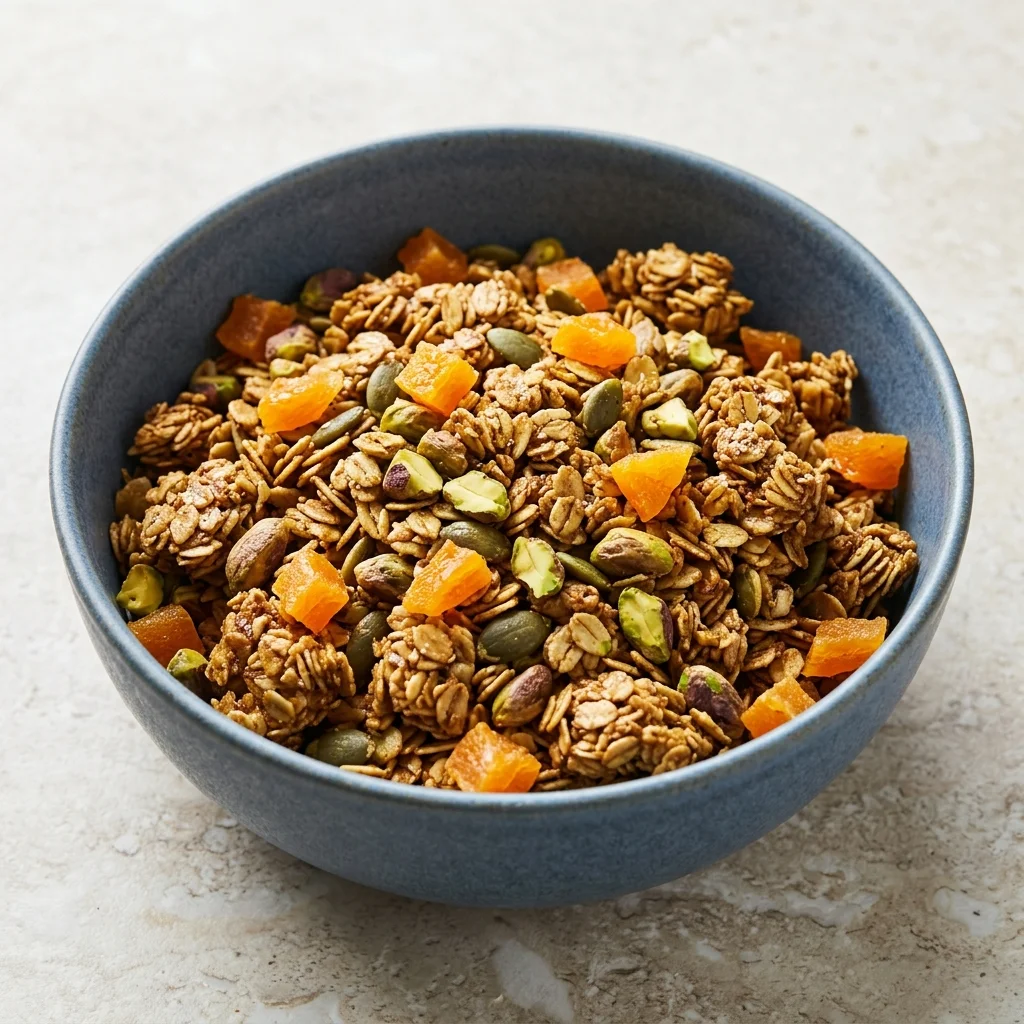 Ginger-Cardamom Granola with Pistachios & Apricots