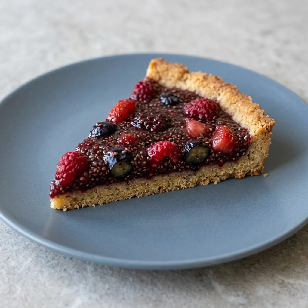 Chia Berry Jam Tart with Almond Flour Crust