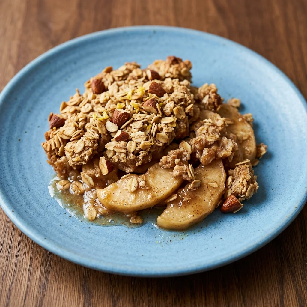 Lemon-Vanilla Apple Oat Crisp