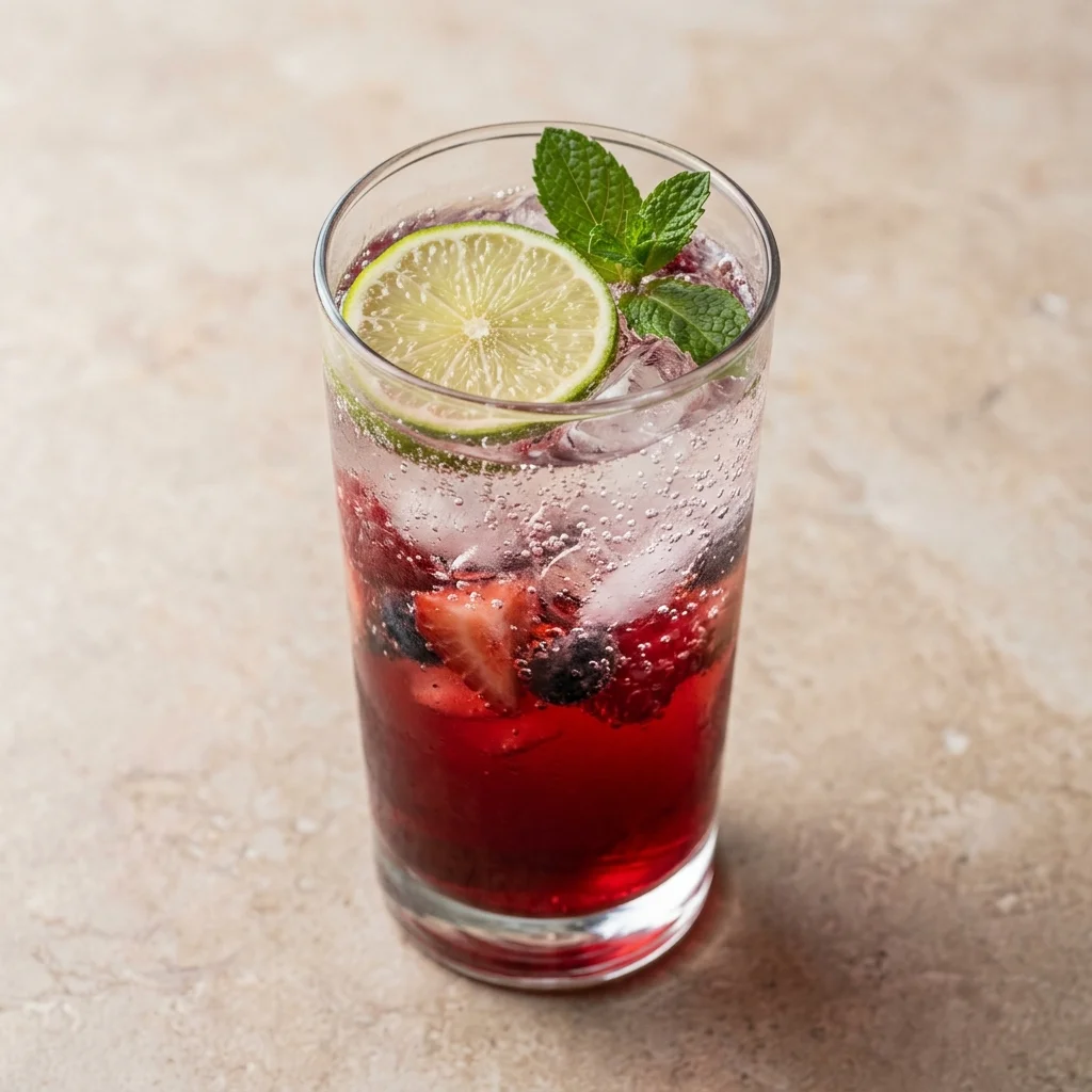 Hibiscus-Berry Pomegranate Lime Spritzer