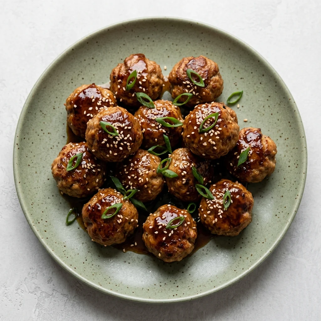 Asian Turkey Meatballs with Ginger and Sesame