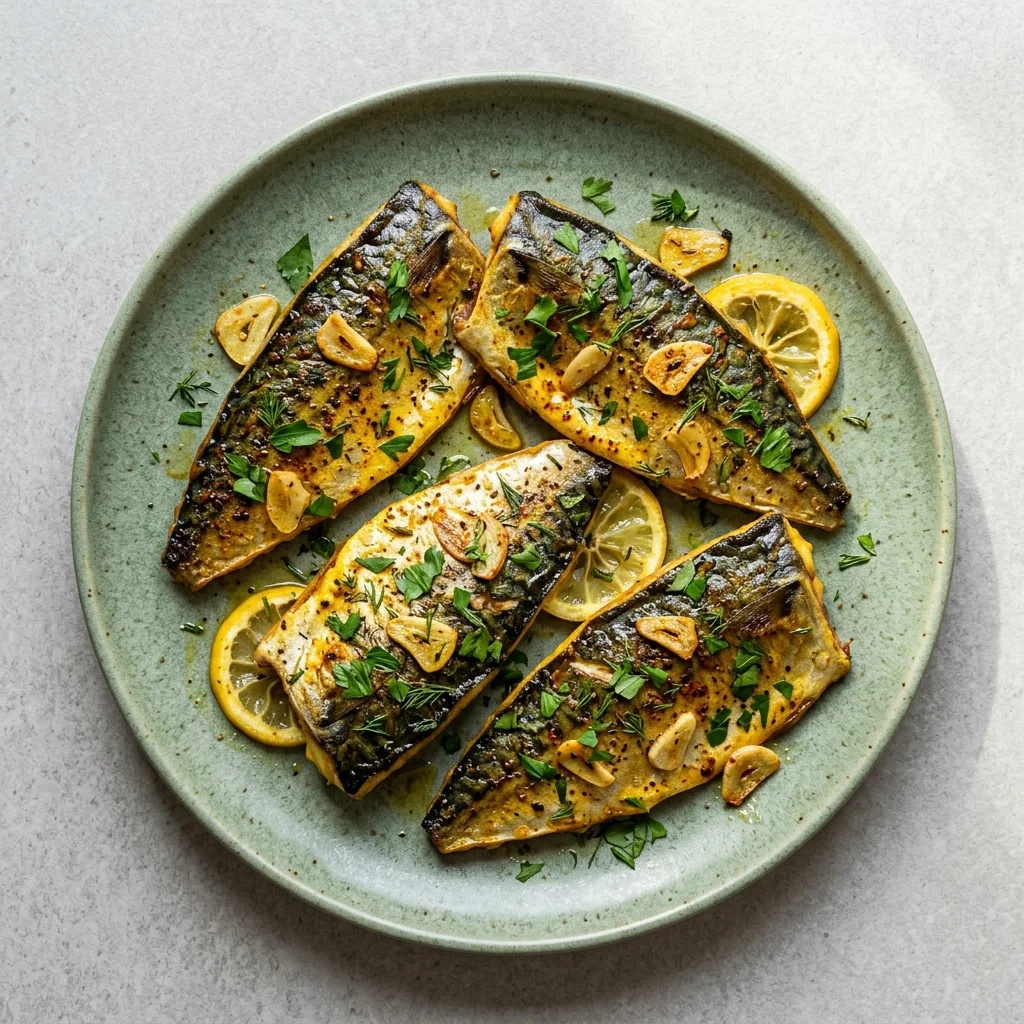Herb-Baked Mackerel with Lemon and Olive Oil