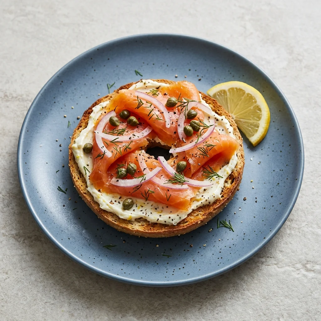 Smoked Salmon Bagels with Capers