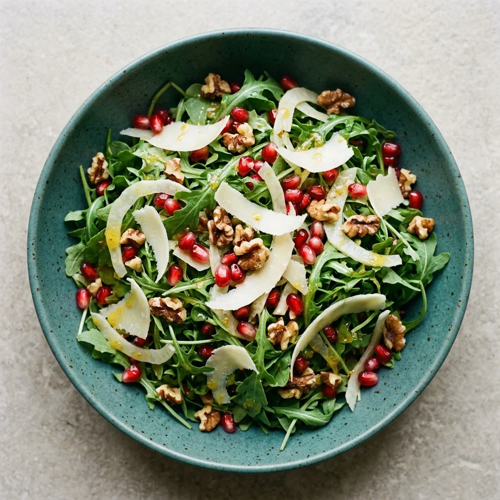 Arugula Pomegranate Salad with Lemon Vinaigrette