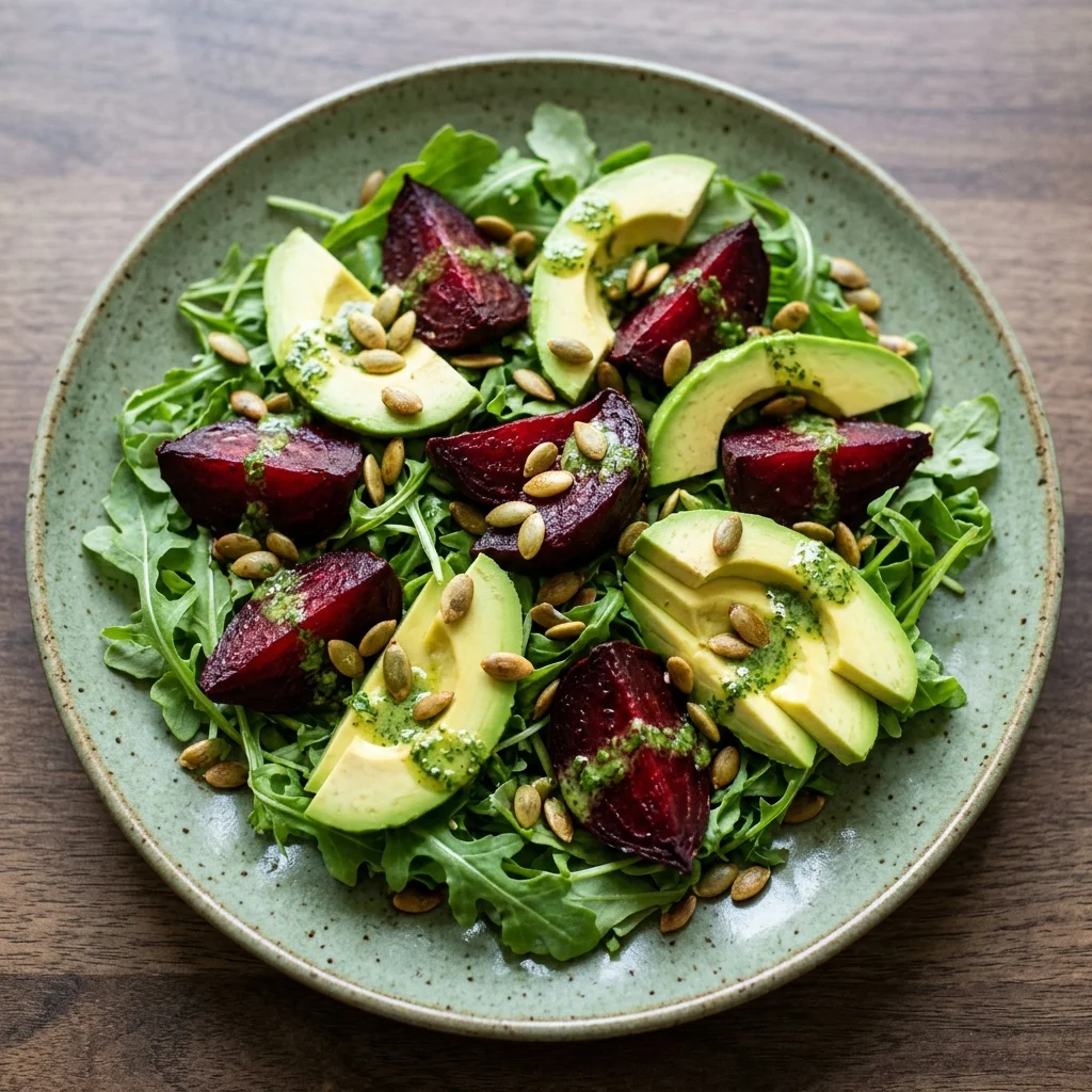 Cilantro-Lime Arugula and Roasted Beet Salad