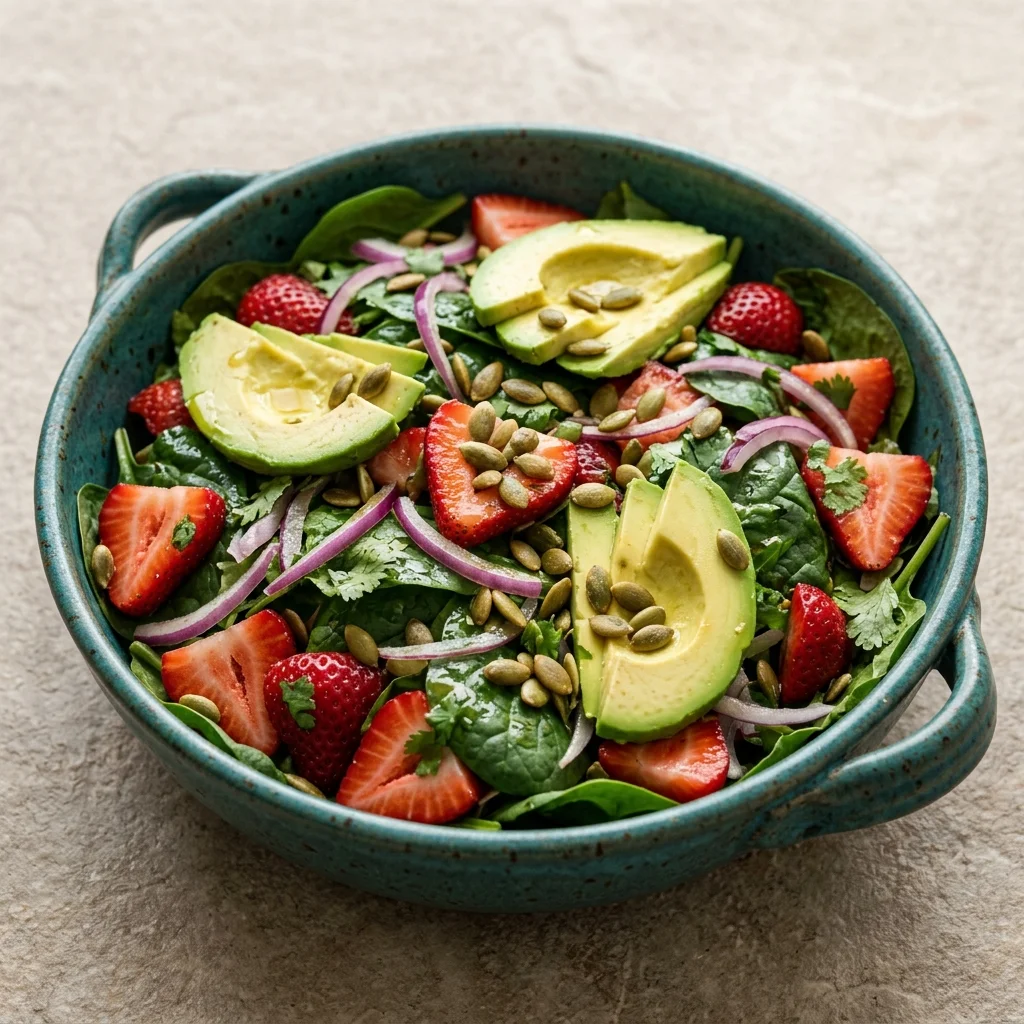 Cilantro-Lime Spinach & Strawberry Salad