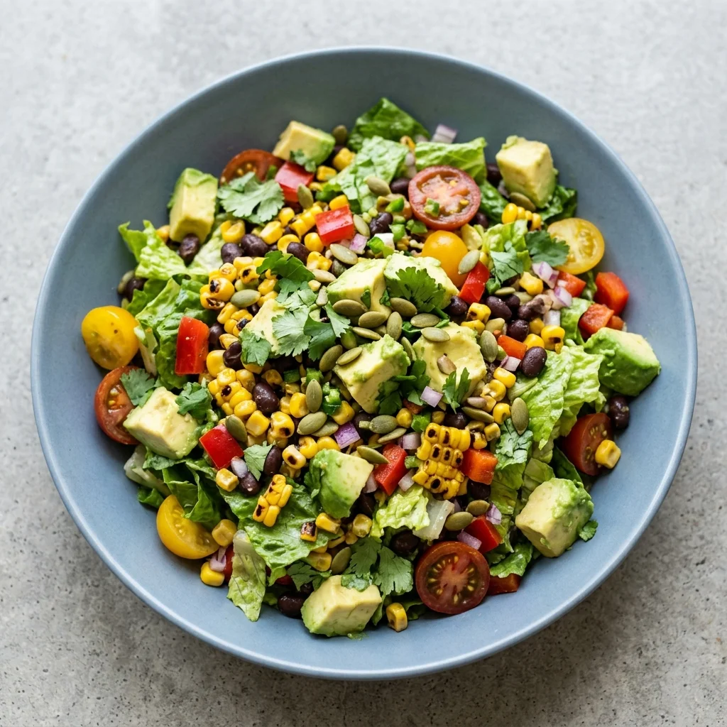 Mexican Chopped Salad with Avocado Lime Dressing