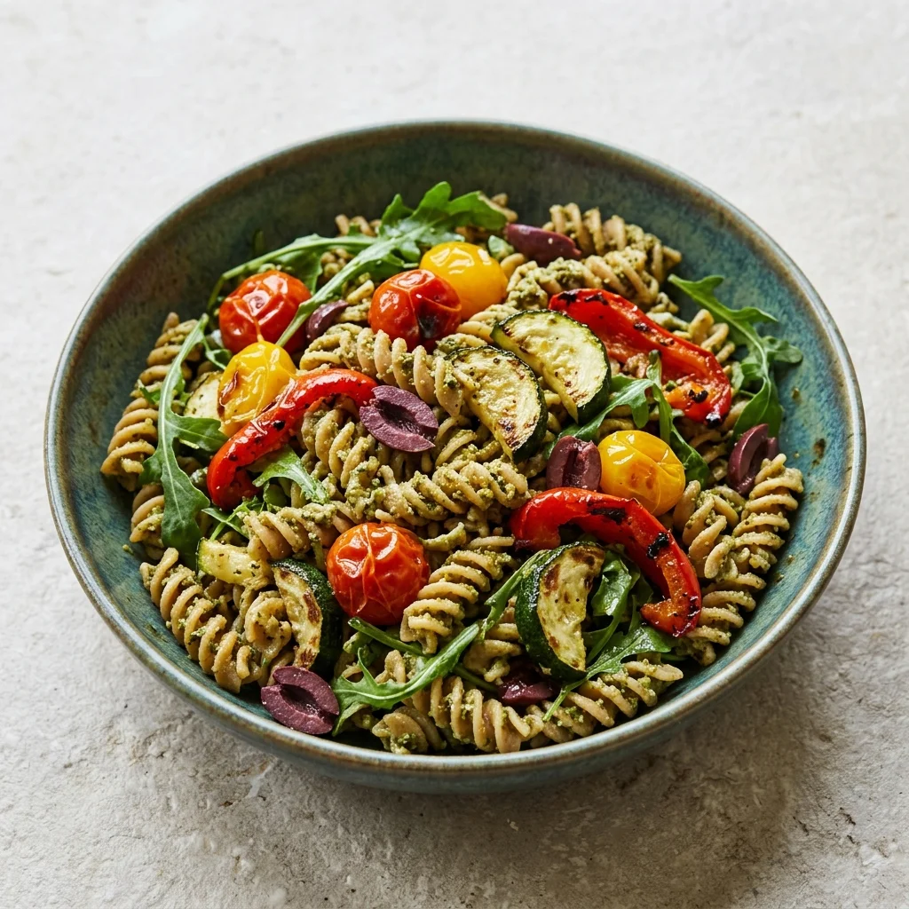 Pasta Salad with Pesto and Roasted Vegetables