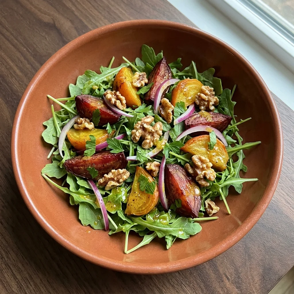 Roasted Beet and Walnut Salad with Citrus Vinaigrette