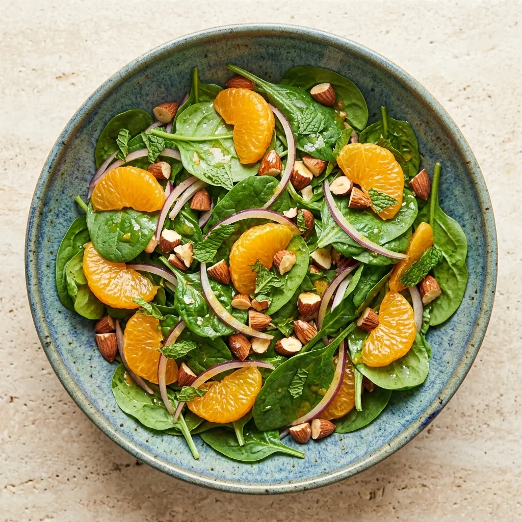 Spinach Mandarin Almond Salad
