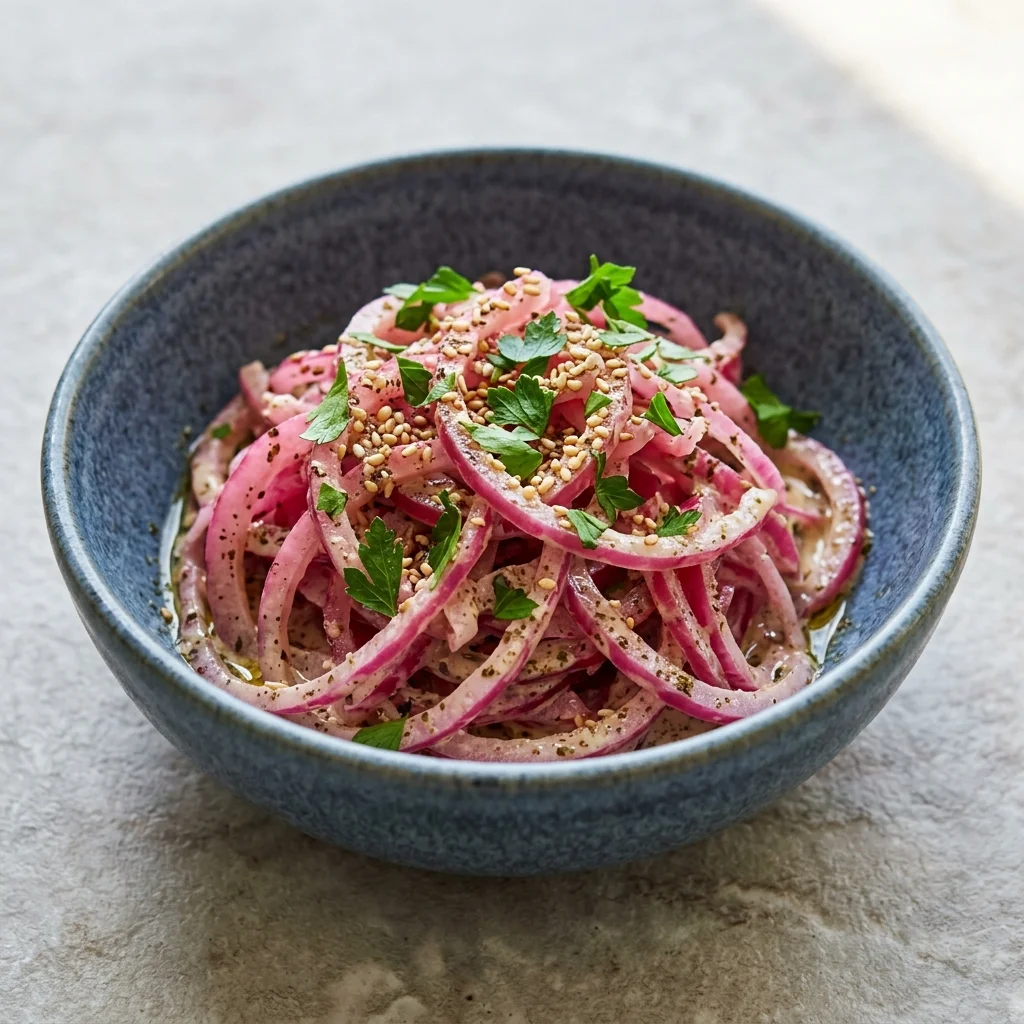 Za'atar-Tahini Pickled Red Onions