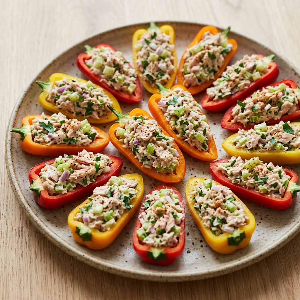 Mini Bell Peppers with Tuna Salad
