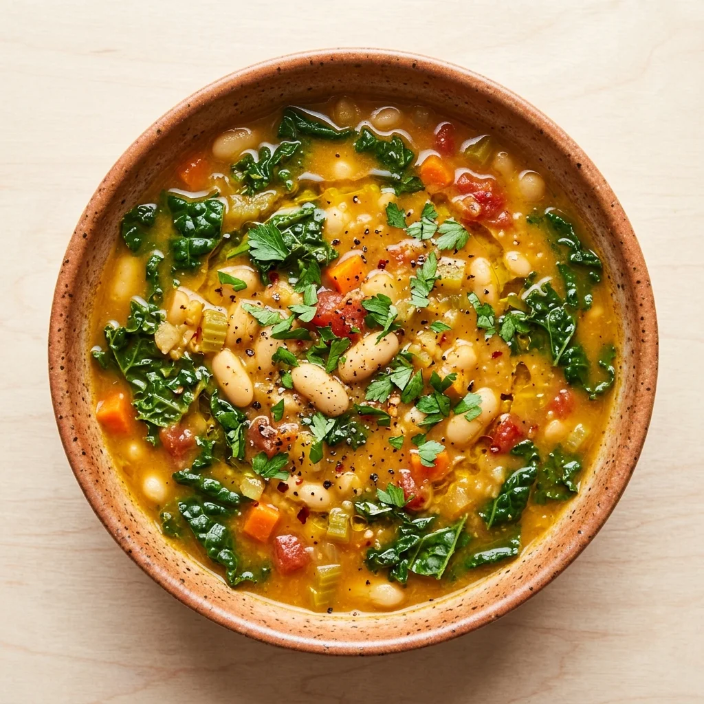 Kale and White Bean Soup with Turmeric and Ginger
