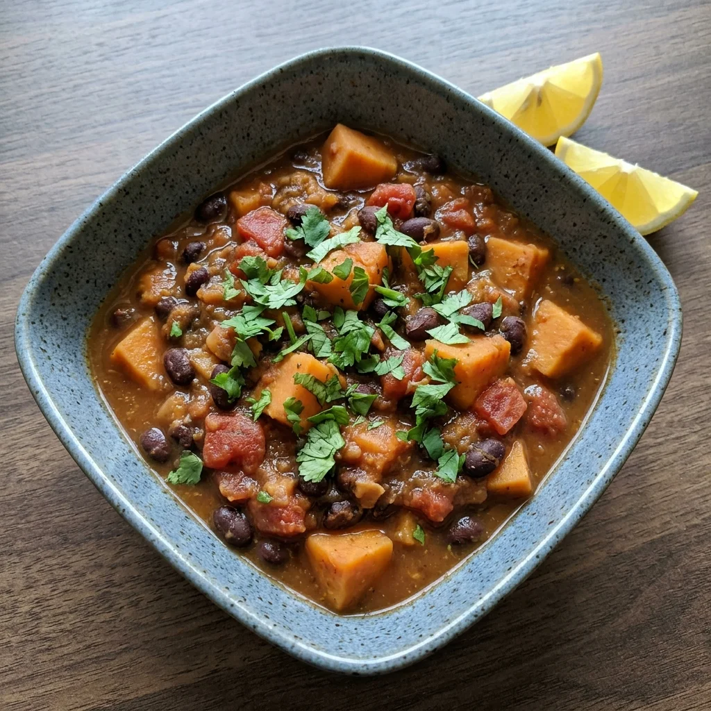 Moroccan Cinnamon-Spice Black Bean & Sweet Potato Stew