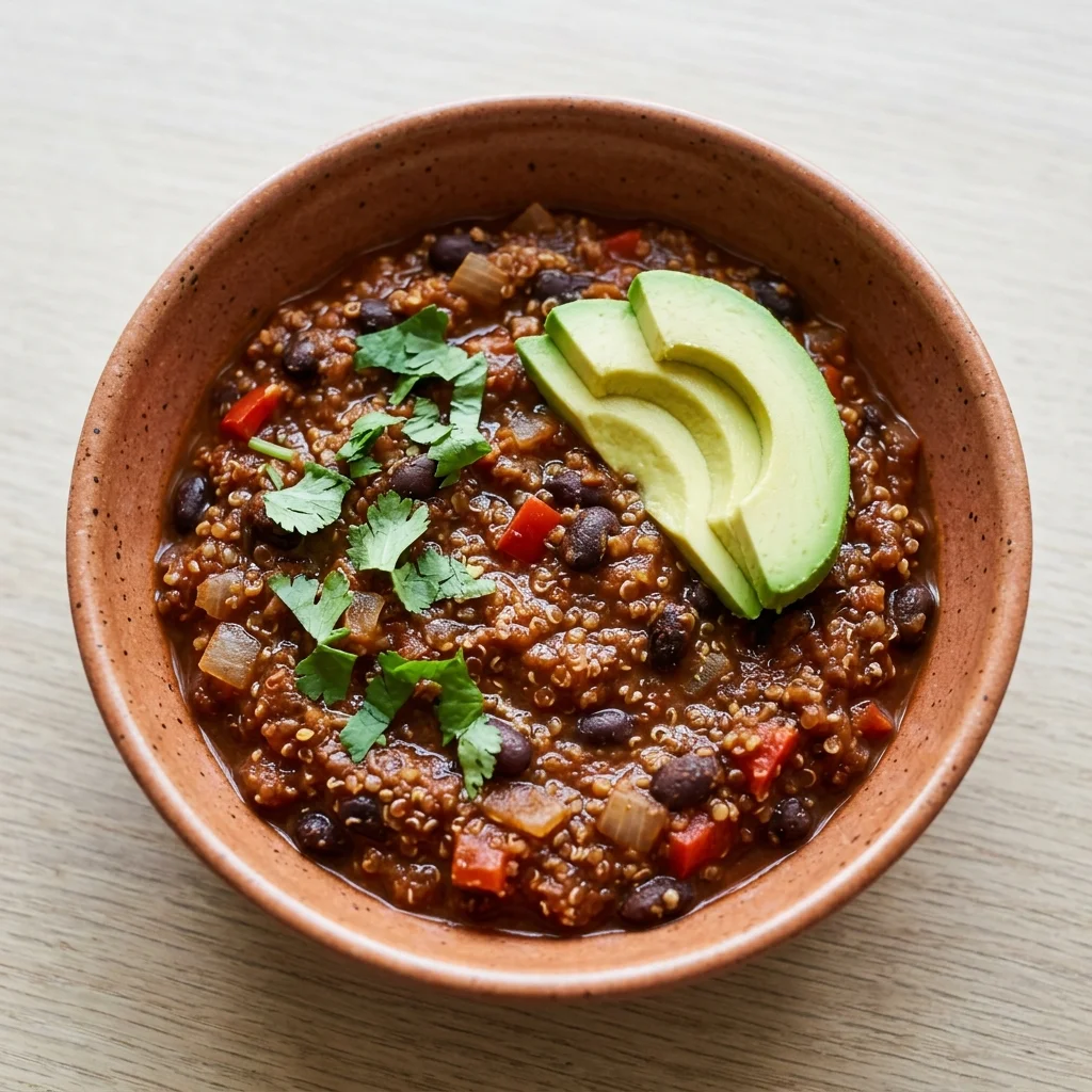 Moroccan Cinnamon-Spice Quinoa & Black Bean Chili