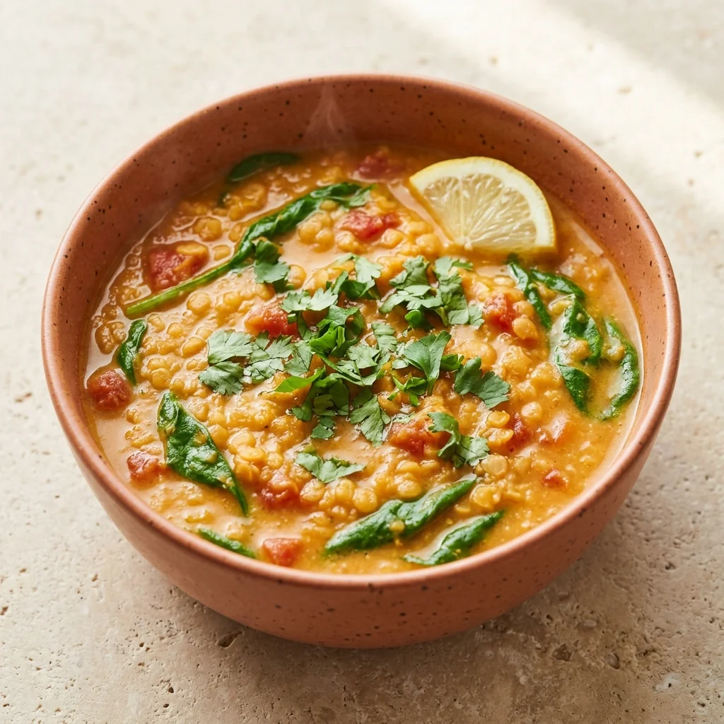 Red Lentil Soup with Coconut & Turmeric