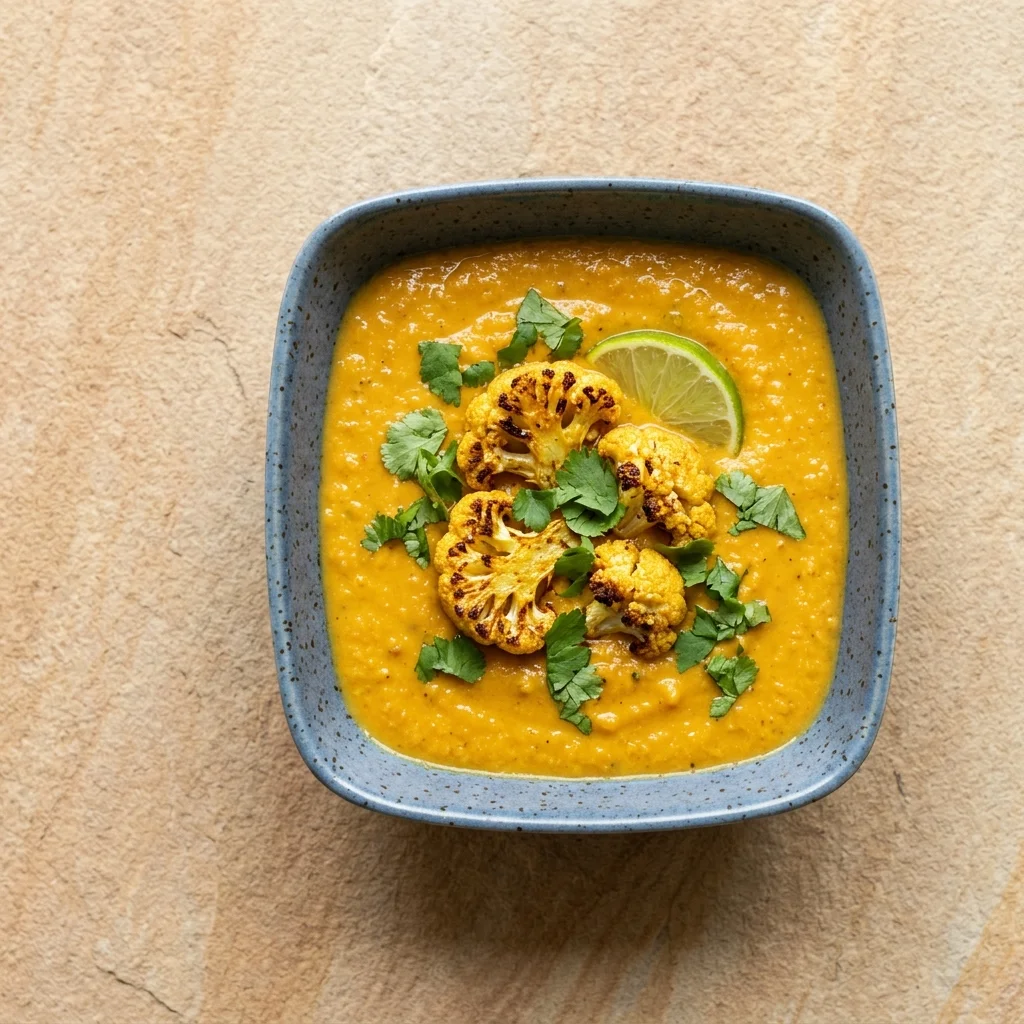 Spicy Coconut Cauliflower Curry Soup