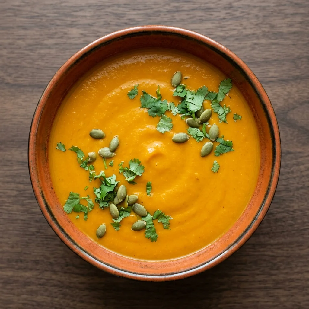 Spicy Sweet Potato Soup with Turmeric & Ginger