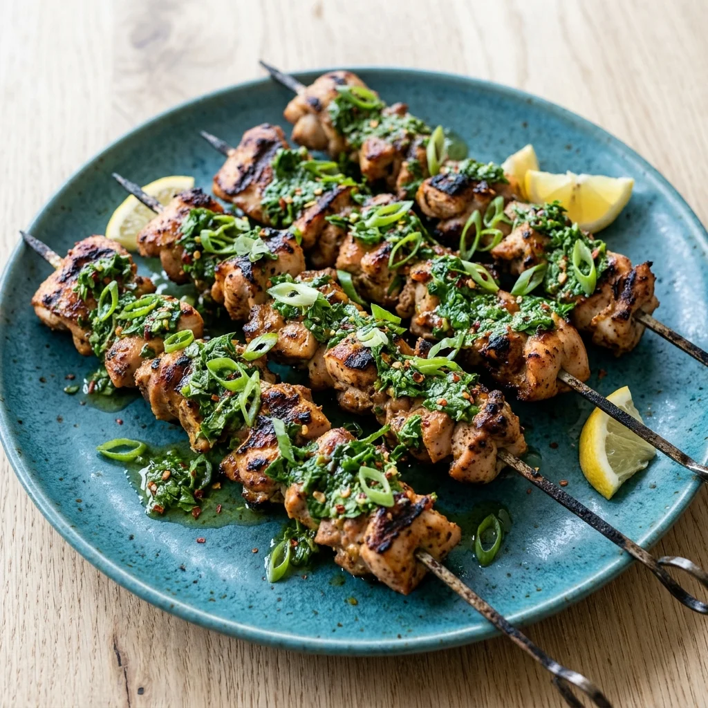 Chimichurri Chicken Skewers