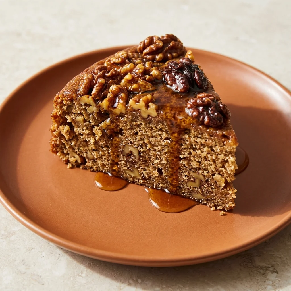 Ginger Spice Steamed Pudding with Toasted Walnuts