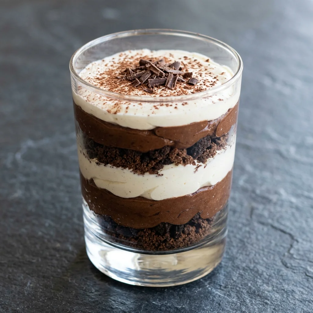 Double Chocolate Parfait with Vanilla Cream