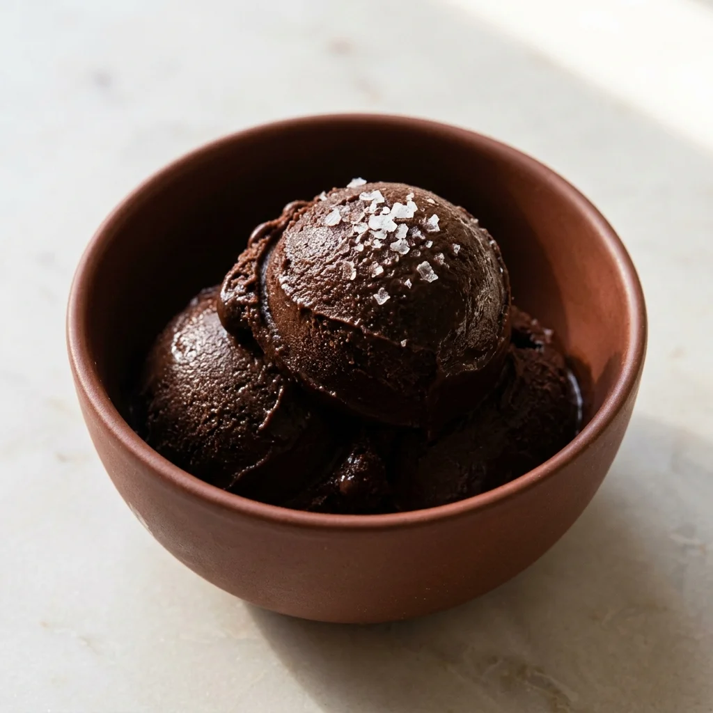 Double Chocolate Sorbet with Sea Salt