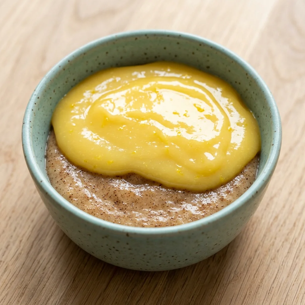 Cinnamon Sugar Pudding with Lemon Curd