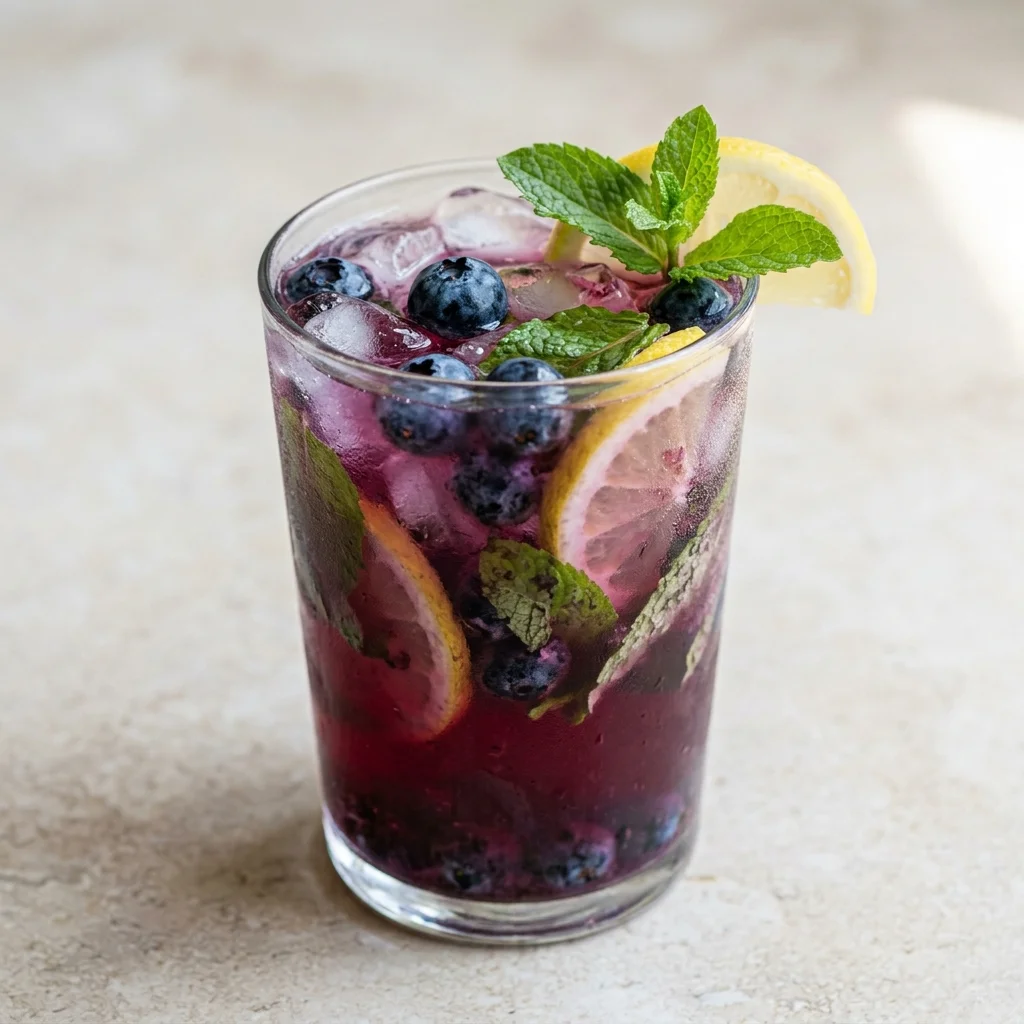 Fresh Blueberry Mint Lemonade
