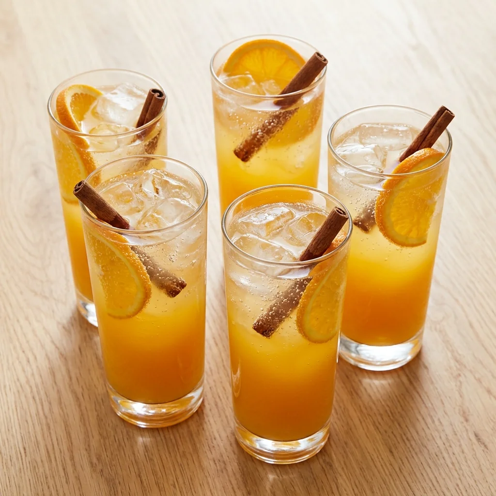 Sparkling Orange Cinnamon Mocktail Spritz