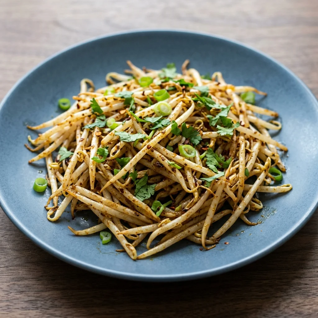 Crispy Cumin-Lime Bean Sprouts