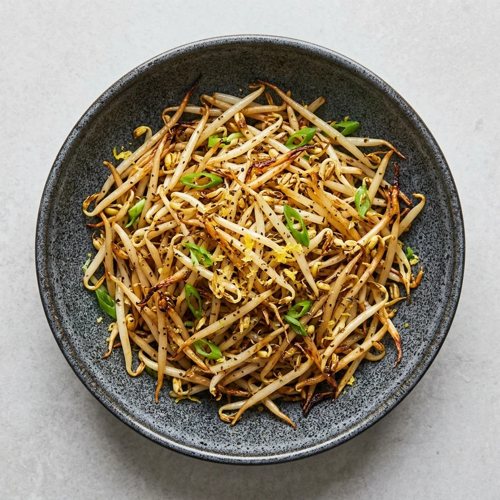 Crispy Greek Oregano Bean Sprouts