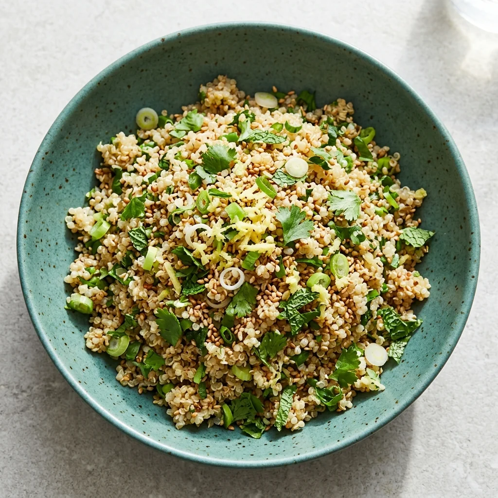 Herbed Sesame-Ginger Quinoa Pilaf
