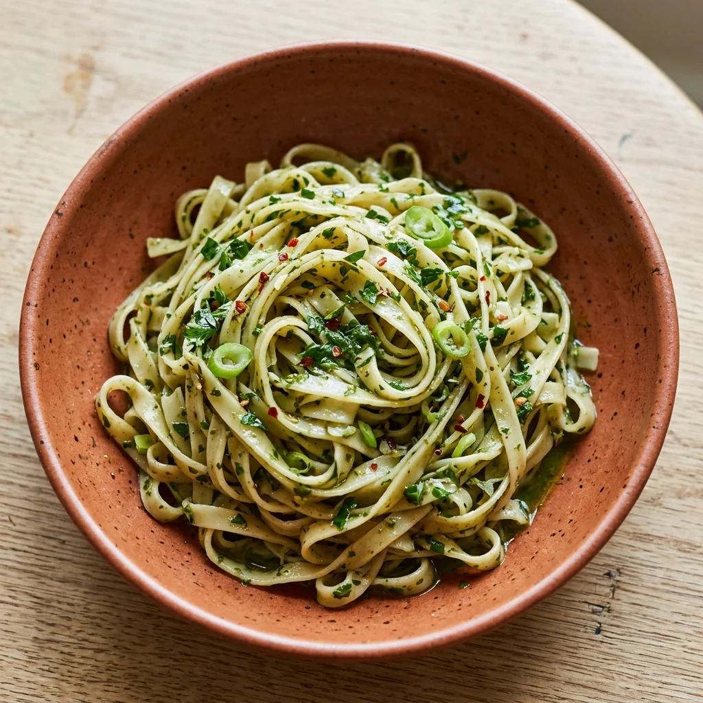 Saucy Chimichurri Rice Noodles
