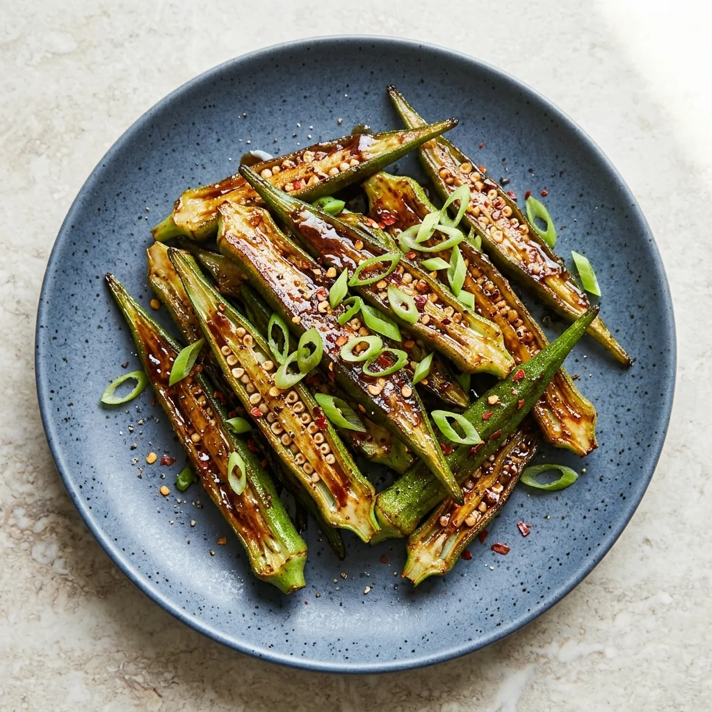 Skillet Balsamic Maple Okra