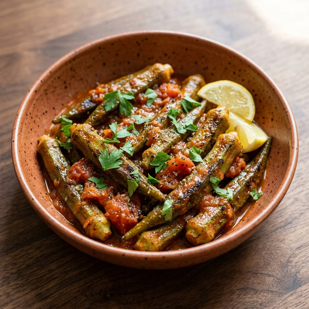 Skillet Greek Oregano Okra