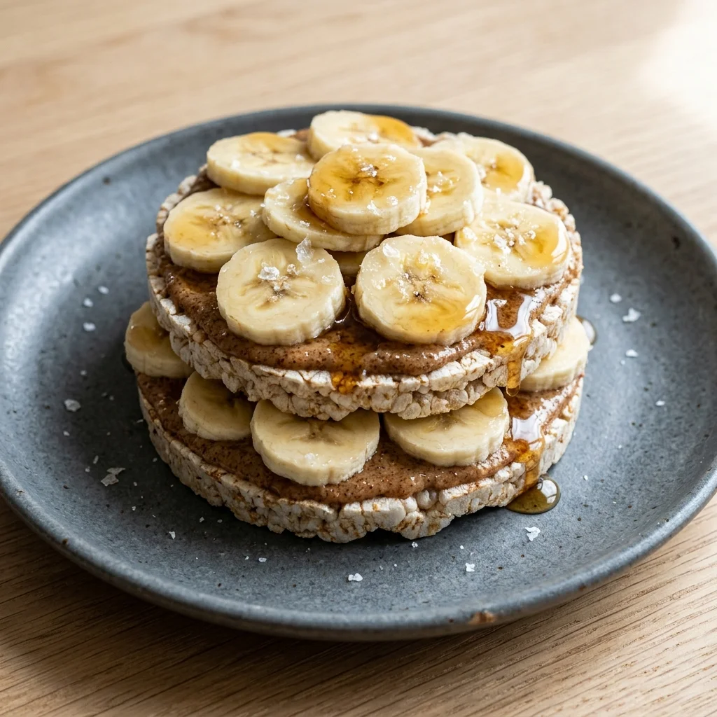 Easy Cinnamon Maple Rice Cake Stack