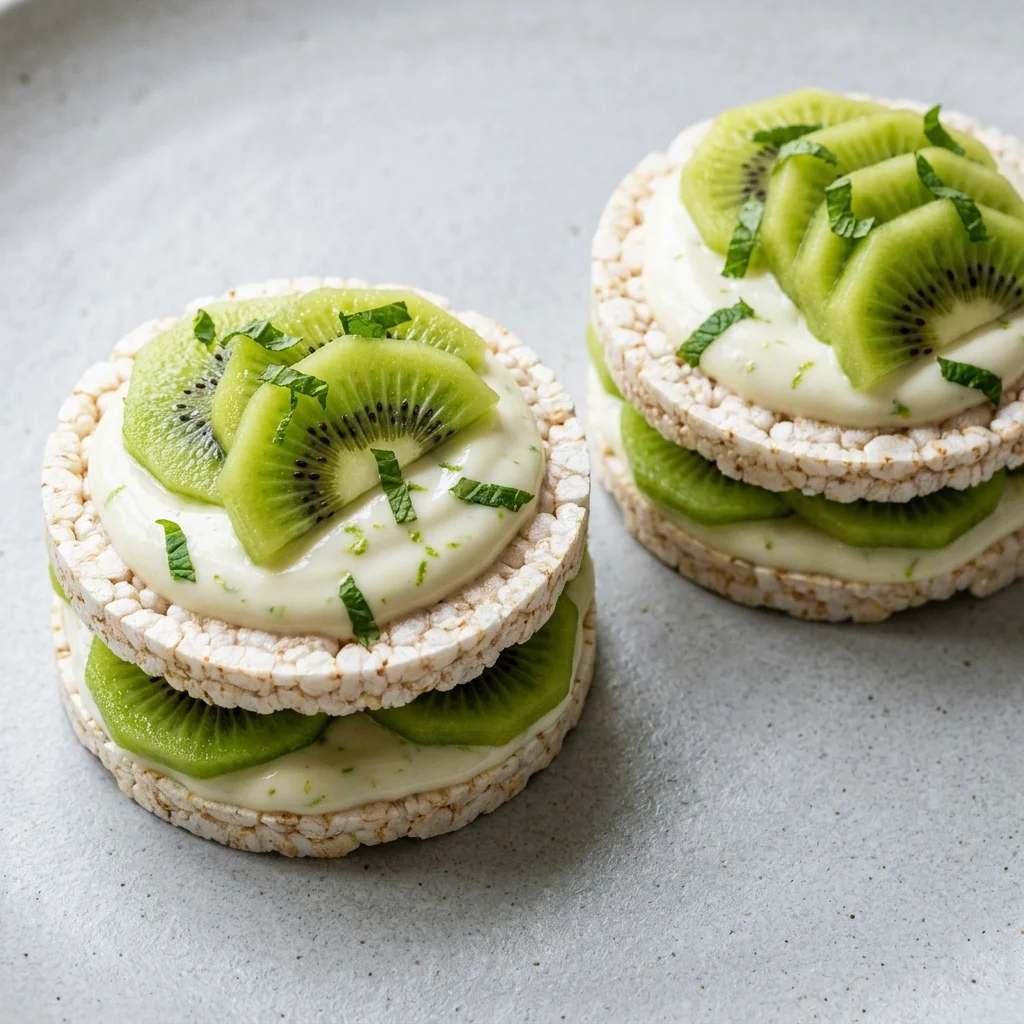 Kiwi Lime Rice Cake Stack