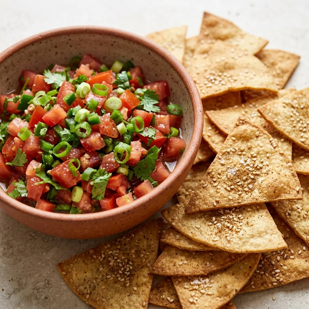 Sesame Tortilla Chips & Fresh Tomato Salsa