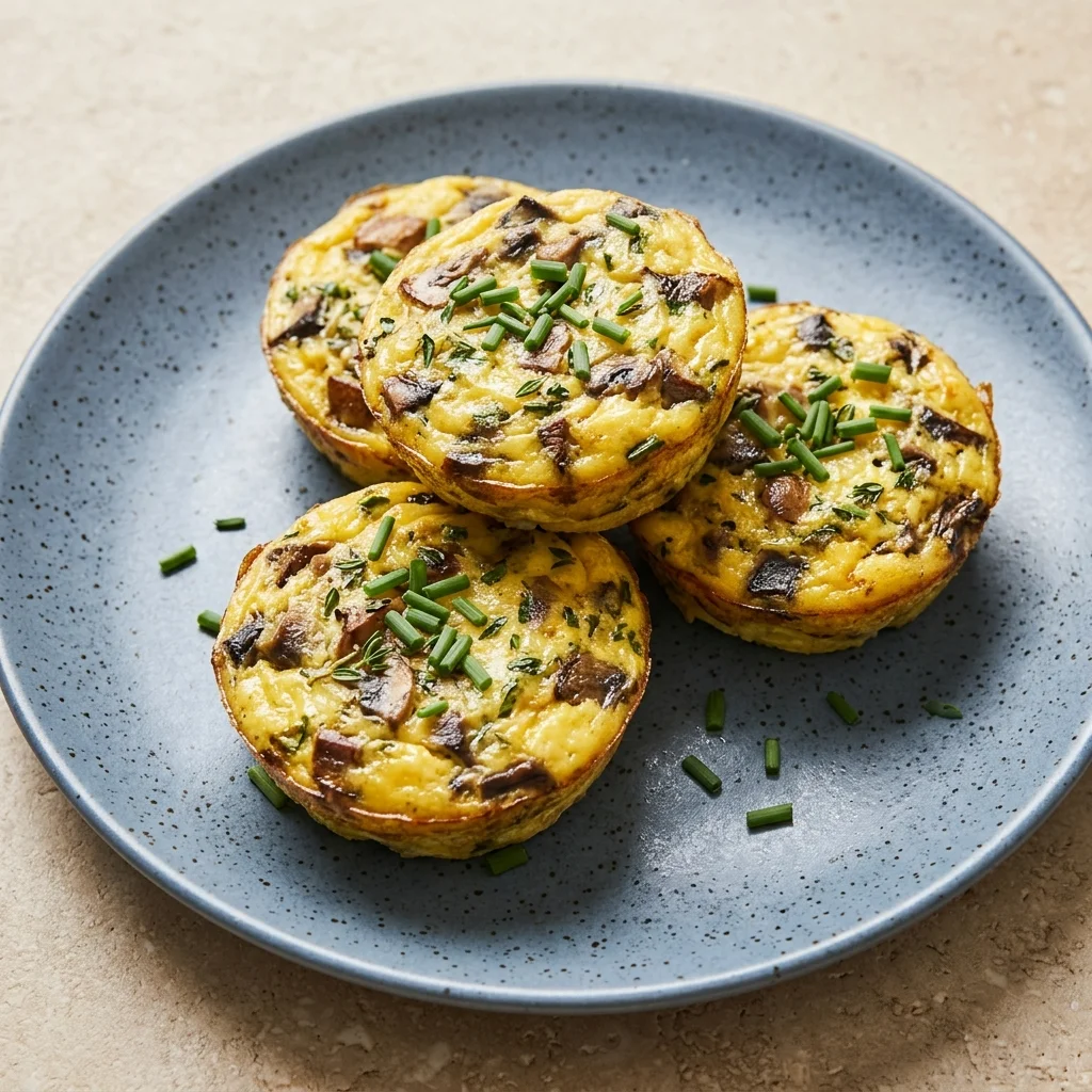 Mushroom and Fresh Ricotta Egg Bites