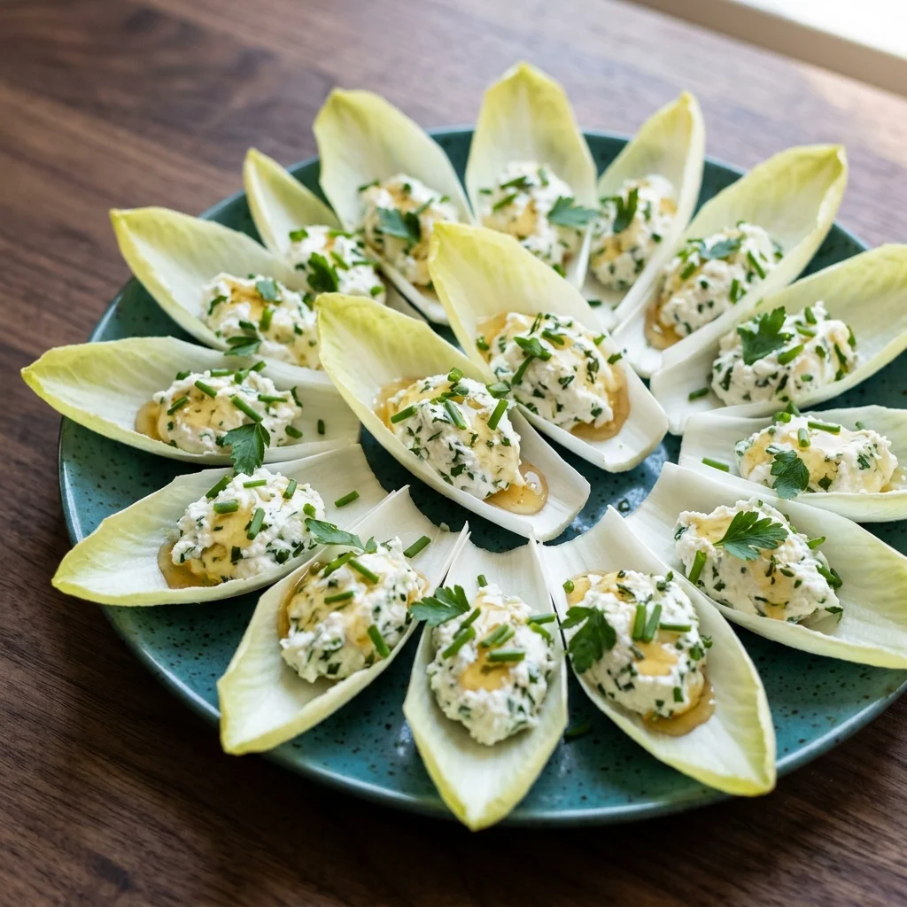Goat Cheese Stuffed Endive with Herbs and Honey