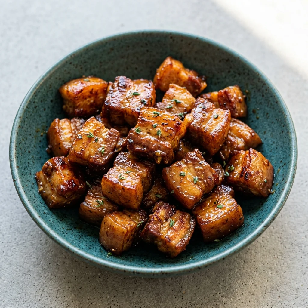 Pork Belly Bites with Maple-Mustard Glaze