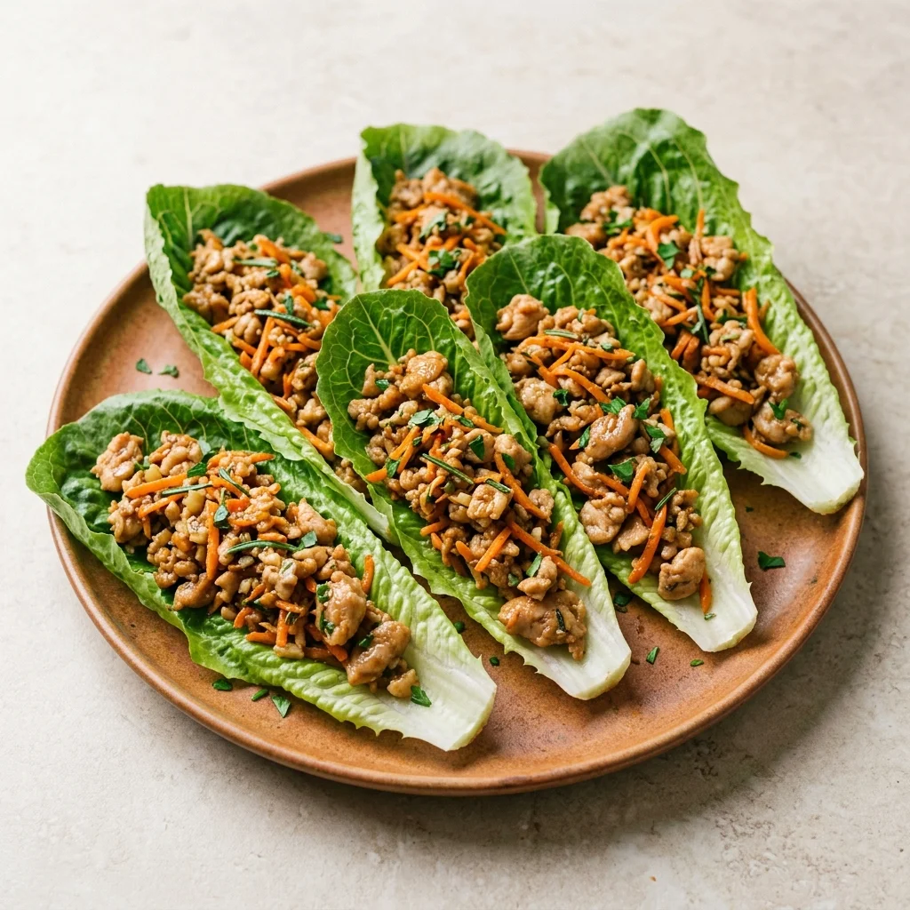 Rosemary-Garlic Romaine Lettuce Cups with Carrot
