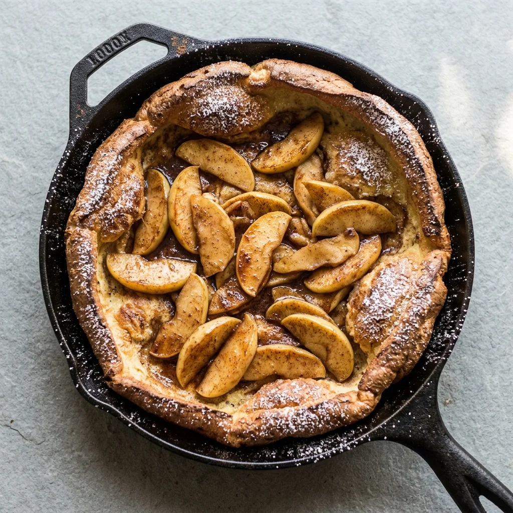 Cinnamon-Cardamom Apple Oven Pancake
