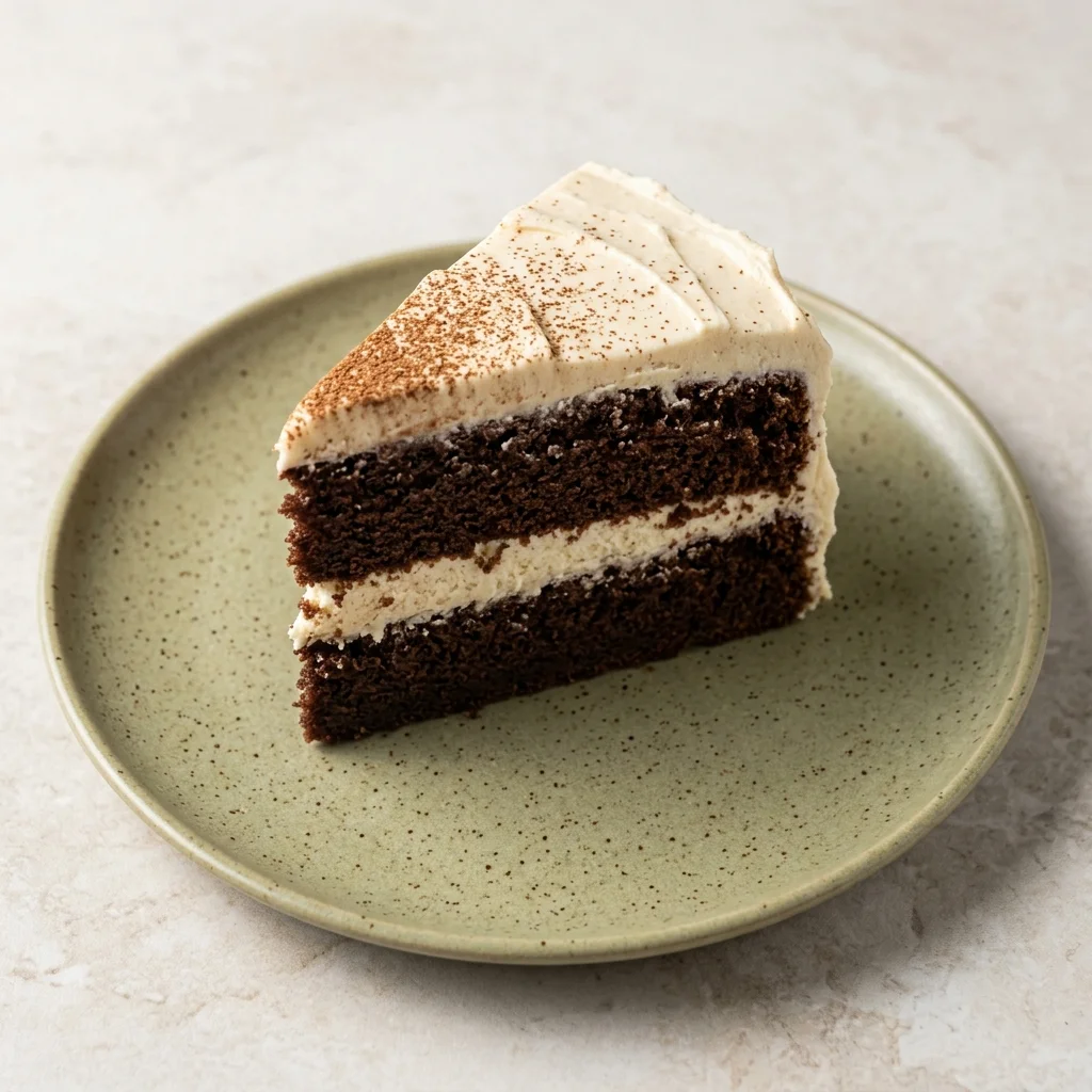 Carob Layer Cake with Vanilla Cream Frosting